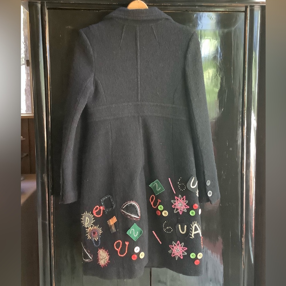 Desigual Embellished Wool Boucle Coats 40 - Picture 2 of 9